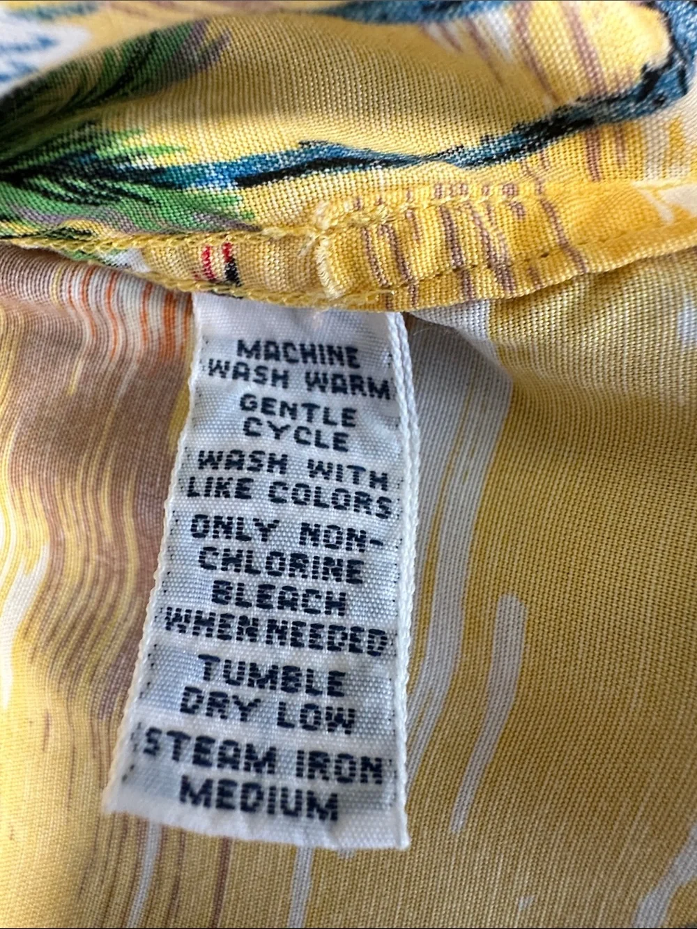 POLO Ralph Lauren Caldwell 100% Viscose Hawaiian Shirt Medium Yellow Elephant